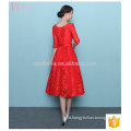 Short Sleeve Tea-Length Alibaba Suzhou Factory Formal Bridesmaid Dress